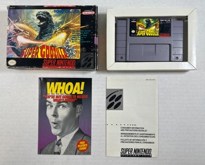 Super Godzilla Super Nintendo SNES Video Game Cart w/ Box Only-image