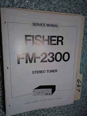 Fisher FM-2300 service manual original repair book stereo tuner receiver radio-image