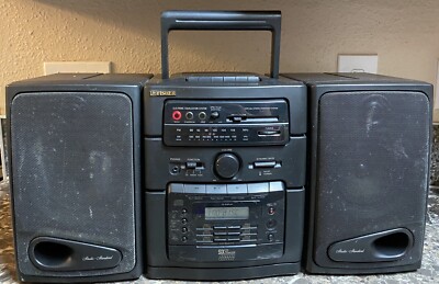 Fisher PH-D650 Stereo Boombox Cassette 6 Disc CD Radio Tested Pre-owned-image