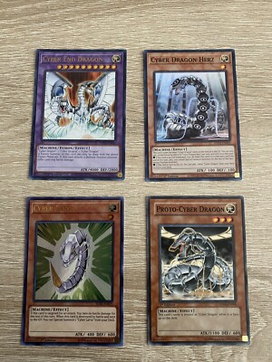 Yugioh Cards Cyber End Dragon Larva Herz Holos Set with Bonus Gift-image