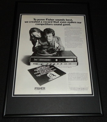 1972 Fisher 40 Stereo Framed 12x18 ORIGINAL Advertisement-image