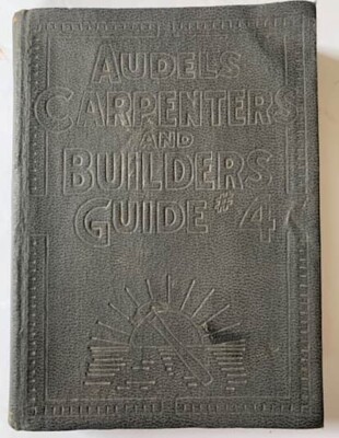 Audels Carpenters and Builders Guide, Volume 4, Printed in 1937,  Leather Bound-image