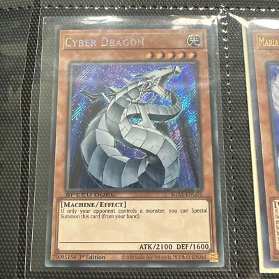 Yugioh! Cyber Dragon - SGX1-ENG01 - Secret Rare - 1st Edition Near Mint, English-image