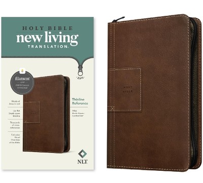Tyndale NLT Thinline Reference Zipper Bible, Filament Edition (Leather Bound)-image