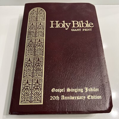 Holy Bible KJV Giant Print Reference Concordance Red Letter Nelson 883BG 1976-image