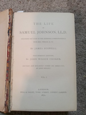 The Life Of Samuel Johnson, LL.D. Vol 1 1872-image