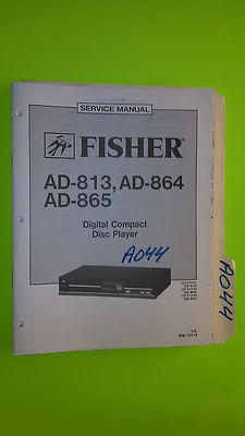 Fisher ad-813 864 865 service manual original repair book stereo cd player-image