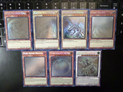 YUGIOH GHOST RARE DARK MAGICIAN GIRL BLUE-EYES WHITE RED-EYES BLACK DRAGON PICK-image
