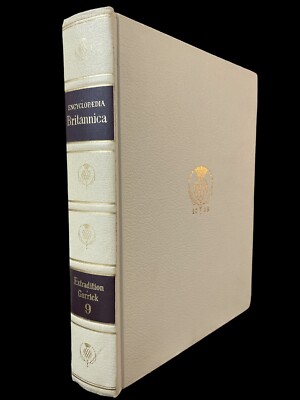 Encyclopedia Britannica 1964 32nd Edition Cream Faux Leather Volume 9-image
