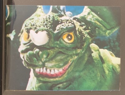 1973 vintage GODZILLA Amada Toho kaiju Card Japanese Baragon Red Ink Back #48-image