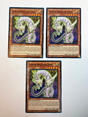 (3) YuGiOh! CYBER DRAGON ZWEI: LEDD-ENB02 COMMON 1st Edition NM-image