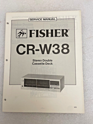 Vintage Original Fisher CR-W38 Stereo Double Cassette Deck Service Manual Repair-image