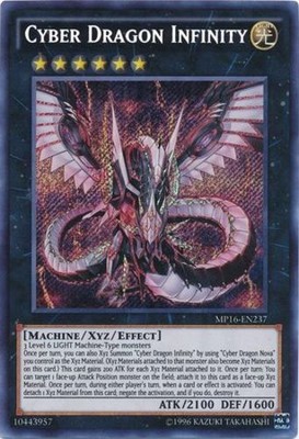 Moderate Play x 1 Cyber Dragon Infinity - MP16-EN237 - Secret Rare - Unlimited E-image