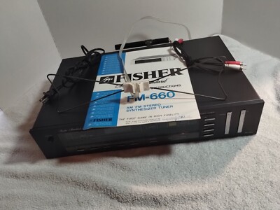 Fisher FM-660 AM/FM Stereo Synthesized Tuner Tested/Working original manual-image