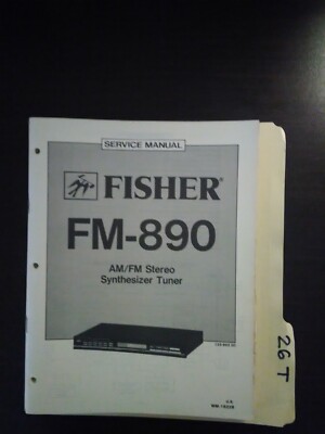 FM-890 Fisher service manual original repair book stereo synthesizer tuner -image