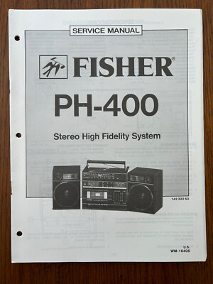 Fisher PH-400 Stereo High Fidelity System Boombox Service Manual OEM Vintage-image