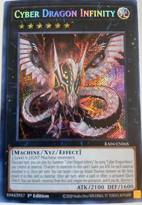 Cyber Dragon Infinity - (Secret Rare) RA04-EN068 1st Edition YuGiOh TCG Card-image