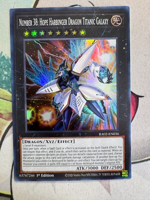 Number 38: Hope Harbinger Dragon Titanic Galaxy Holo Yugioh TCG YG570-image