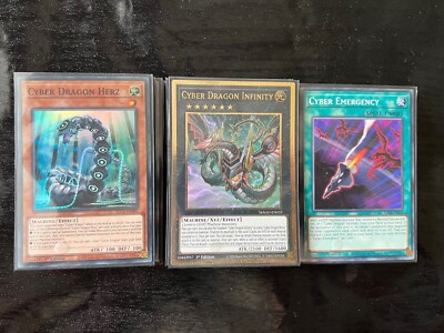 Yugioh - Complete Cyber Dragon Deck + Extra Deck *Tournament Ready* Infinity-image