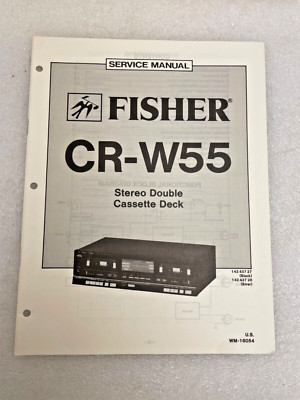 Vintage Original Fisher CR-W55 Stereo Double Cassette Deck Service Manual Repair-image