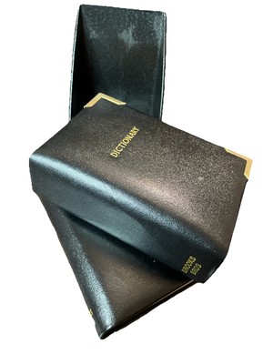 VTG Brooks Bros Collins Gem English Dictionary Thesaurus Leather England 1990 Sm-image