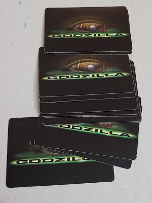 1998 MILTON BRADLEY GODZILLA 3-D BOARD GAME Replacement 12 Squish em Cards C42-image