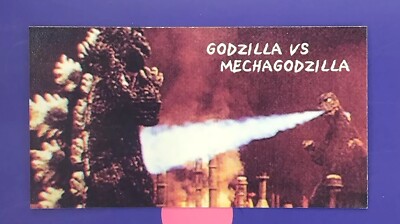Godzilla vs Mechagodzilla Giant Monster Encyclopedia Card Vintage Retro Japanese-image