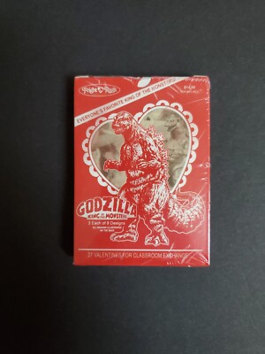 Fright Rags GODZILLA King Of The Monsters Sealed Valentines Trading Card Set-image