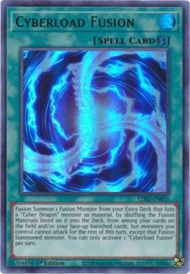 Cyberload Fusion (Green) - LDS2-EN035 - Ultra Rare - 1st Edition - Heavily Playe-image