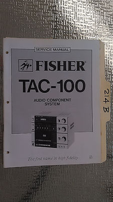 Fisher tac-100 service manual original repair book stereo tuner eq tape radio-image