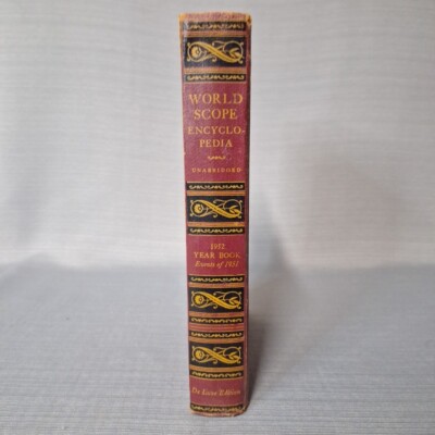 World Scope Encyclopedia 1952 Year Book Events Of 1951 Unabridged Deluxe Edition-image
