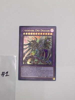 Yugioh Foil Misprint Cyberdark End Dragon SDCS-EN044 #1-image