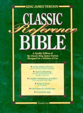 KJV Classic Reference Black Bonded Leather - Paperback - GOOD-image