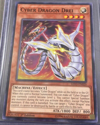 Cyber Dragon Drei 1st Edition Common LED3-EN020 Yu-Gi-Oh! Near Mint-image