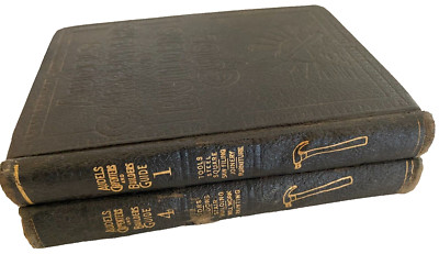 Vintage Audels Carpenters and Builders Guide Volumes 1 and 4 Leather Bound 1951-image