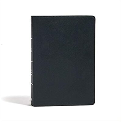 KJV Super Giant Print Reference Bible, Black Genuine Leather, Red Letter, Pur...-image