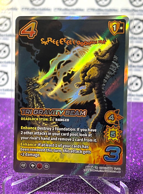 2024 UNIVERSUS GODZILLA TRI GRAVITY BEAM # CHA03-KRM 12/22 FOIL GAME CARD-image