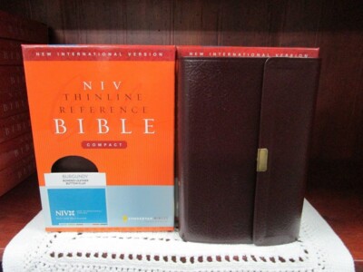 NIV 1984 Compact Thinline Reference Bible - NEW - *Burgundy Bonded Leather* 1984-image