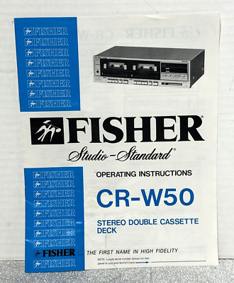 Fisher Studio Standard Instructions For CR-W50 Stereo Dual Cassette -image