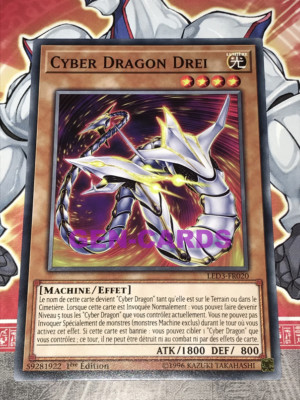 YU GI OH CYBER DRAGON THREE LED3-FR020 x 3 Cards-image