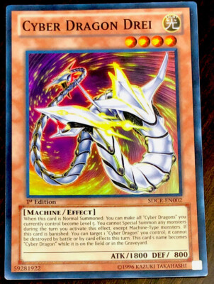 Cyber Dragon Drei SDCR-EN002 YuGiOh Cyber Dragon Revolution 1st Ed SUPER RARE x1-image