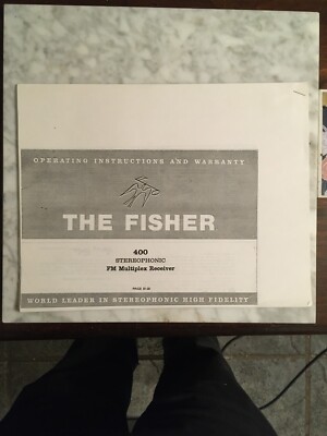 VINTAGE FISHER 400 TUBE STEREO 15 PAGE OWNER/OPERATOR MANUAL-image