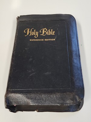 HOLY BIBLE Reference Edition - Teacher's Edition - 1955 - Genuine Morocco -image