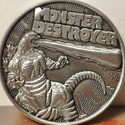 Godzilla Monster Destroyer Collectible Coin Official Character Badge Pin Figure-image