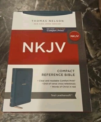 NKJV End-Of-verse Reference Bible, Compact BRAND NEW in Shrink Wrap!-image