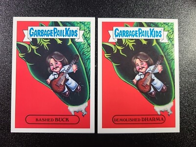 Buck Dharma Blue Oyster Cult BOC Godzilla Spoof Garbage Pail Kids 2 Card Set-image
