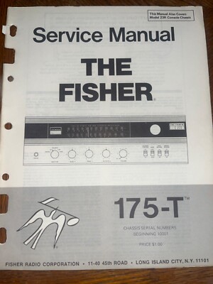 Fisher 175-T Service Manual AM-FM Stereo Receiver Original-image