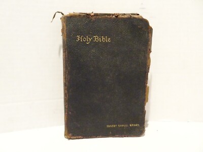 KJV King James Version Bible Nelson Black References Antique Leather-image