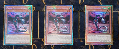 YUGIOH Cyber Dragon Core x3 (RA04-EN013) Collector's Rare 1st Edition Played-image