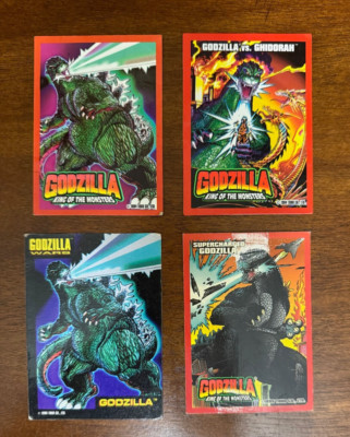 Vintage Godzilla Trendmasters Trading card lot x4 Cards 1994-1995-image
